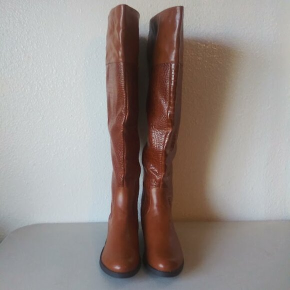 Journee collection women's size 9 brown over the knee boots - Picture 3 of 13